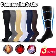 NOMIYEI 3 Pairs of Medical Compression Socks | Comfortable, Therapeutic Compression for Recovery and Circulation Support | Ideal for Varicose Veins